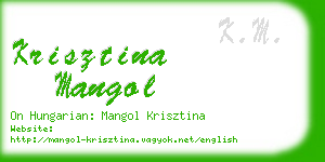 krisztina mangol business card